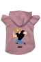 Hooded Fleece Sweatshirt Dog And Cat Outfit & Dress - Pink Johny Bravo - Size L
