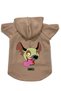 Hooded Fleece Sweatshirt Dog And Cat Outfit & Dress - Beige Ed001 - Size M