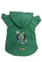 Hooded Fleece Sweatshirt Dog And Cat Outfit & Dress - Green City 26 - Size M