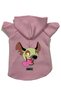 Hooded Fleece Sweatshirt Dog and Cat Outfit & Dress - Pink Ed001 - Size S