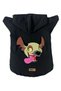 Hooded Fleece Sweatshirt Dog and Cat Outfit & Dress - Black Ed001 - Size L