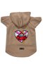 Hooded Fleece Sweatshirt Dog And Cat Outfit & Dress - Beige Among Us - Size M