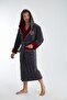 Arena Embroidery Triga Curl Bamboo Cotton Men's Bathrobe - 2