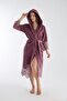 Lace Long Hooded Triga Bamboo Cotton Bathrobe