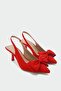 Maribel Red Bow Women's Heeled Shoes - 2