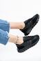 Men's Women's Black Diving Fabric Daily Running Walking Sports Shoes Sneaker