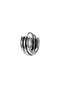 Striped Thick Hoop Snap Classic 316l Steel Men's Earrings