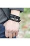 Men's Leather Bracelet 4 Pieces Tree of Life Leaf Wooden Bead Bracelet Black Men's Jewelry - 2