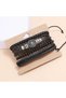 Men's Leather Bracelet 4 Pieces Tree of Life Leaf Wooden Bead Bracelet Black Men's Jewelry - 5