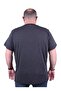 Large Size Men's Printed T-Shirt Lion 23138 Anthracite Melange - 2