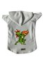 White Brush Fighter - Size L Hooded Fleece Sweatshirt, Dog and Cat Outfit