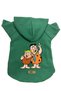 Hooded Fleece Sweatshirt Dog And Cat Outfit & Dress - Green Barney & Fred - Size S
