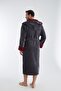 Arena Embroidery Triga Curl Bamboo Cotton Men's Bathrobe - 4