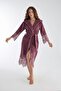 Lace Long Hooded Triga Bamboo Cotton Bathrobe - 6