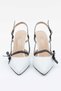 Women's Genuine Leather Short Heeled Ribbon Detailed Stiletto - 2
