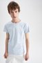 Slim Fit Bisiklet Yaka Basic Tişört