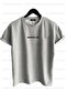 Brooklyn Printed Loose Fit Unisex Gray Oversize T-shirt