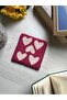 Pink Heart Punch Embroidered Coaster - 4