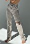 Smoked Ripped Detailed Straight Fit Jean Mg1317 - 2