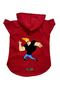 Johny Bravo Red Fleece Sweatshirt - Hoodie, Dog and Cat Print, Size XL