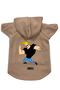 Hooded Fleece Sweatshirt Dog And Cat Outfit & Dress - Beige Johny Bravo - Size Xs