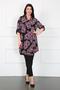 Women's Lilac Cotton Viscose Patterned Large Size Tunic