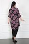 Women's Lilac Cotton Viscose Patterned Large Size Tunic - 4