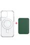 Transparent Case with Magsafe Feature + Magsafe Card Holder Compatible with iPhone 13 Pro Max