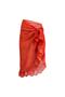 Ashley Orange Patterned Ruffle Pareo - 3