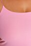 Pembe Spagetti Askılı Crop Fitilli Örme Büyük Beden Bluz TBBSS23AF00013 - 5