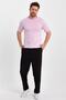 Pink Men's Half Fisherman Plain Knitwear T-shirt-trz19129r11s - 6