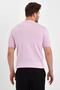 Pink Men's Half Fisherman Plain Knitwear T-shirt-trz19129r11s - 7