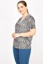 Women's Leo Plus Size Cotton Fabric V-Neck Blouse 65n35855 - 3