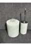 White Marble Silver Coral Bathroom Set of 2 - 2