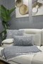 Gilded Plush Rabbit Rabbit Throw Pillow Cover Rectangular - Light Gray