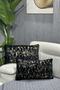 Gilded Plush Rabbit Rabbit Throw Pillow Case Rectangular - Black