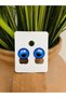 Blue Cookie Monster Women's - Children's Earrings - Studded Earrings