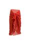 Ashley Orange Patterned Ruffle Pareo
