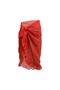 Ashley Orange Patterned Ruffle Pareo - 2