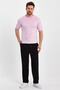 Pink Men's Half Fisherman Plain Knitwear T-shirt-trz19129r11s - 5