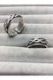 Twisted Dot Pattern Adjustable Ring - 2