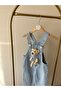 Unisex Children's Teddy Bear Denim Overalls - 2