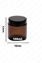 Amber 2-Piece 100ml Empty Jar, Glass with Black Lid Suitable for Cream and Candle