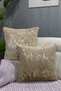 Gilded Plush Rabbit Rabbit Throw Pillow Cover Square - Milk Coffee - 2