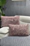 Gilded Plush Rabbit Rabbit Throw Pillow Cover Rectangular - powder - 2