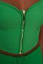 Green Zipper Detailed Blouse TPRSS22BZ0108 - 5