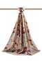 Women's Luxury Medina Silk Shawl Claret Red-1 - 2