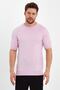 Pink Men's Half Fisherman Plain Knitwear T-shirt-trz19129r11s - 3