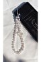 Silver Transparent Heart Figure and Pearl Phone Charm Phone Strap - 4