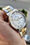 Yellow Silver Steel Cord 2 Years Warranty Men's Wrist Watch with Calendar - 5